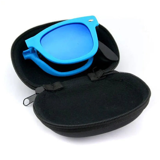 2024 Easy Carry Vintage Fold Sunglass for Men Women Brand Design Classic Square Sunglasses with Case Travel Glasses Gafas De Sol