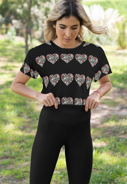 Hearts, Love of the Game Crop Tee
